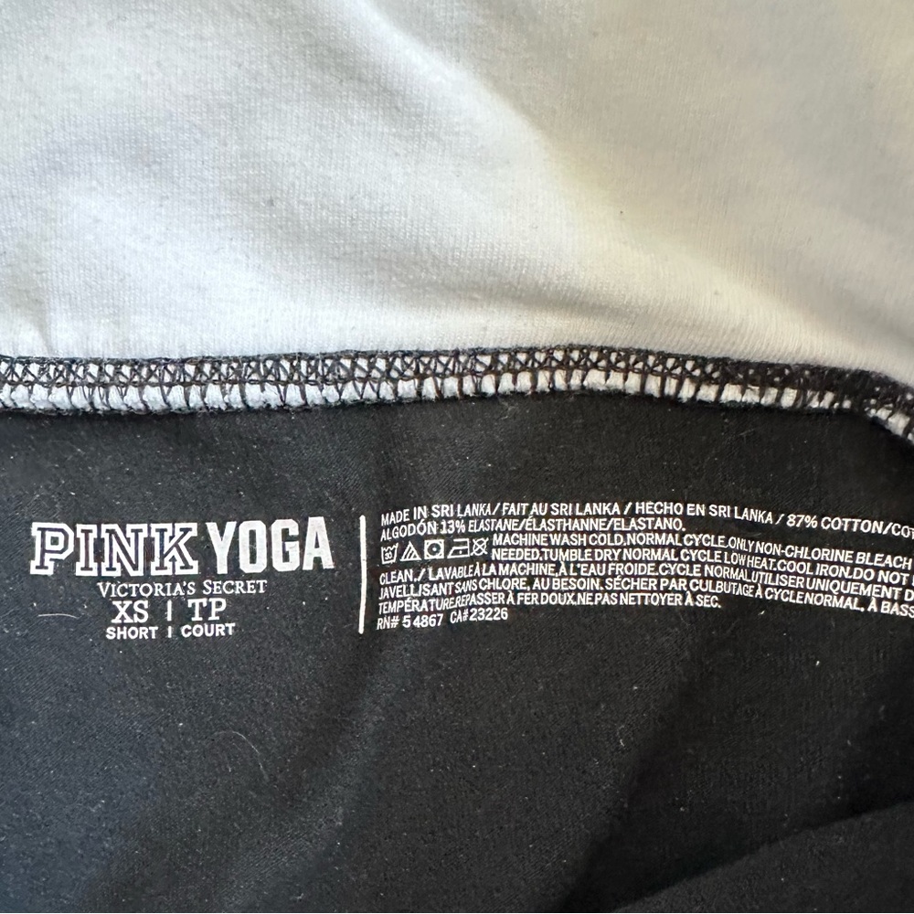 RARE Victoria's Secret PINK Embellished Fold Over Yoga Pants - Picture 3 of 4